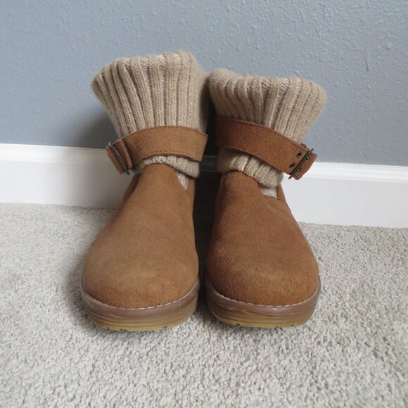 Skechers J'adore womens ankle booties size 6.5 brown suede buckle #48625 - Picture 3 of 9